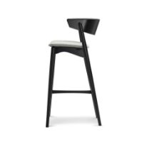 Bild von Sibast Furniture No 7 Barhocker SH: 75 cm - Schwarze Eiche / Remix 123 Hellgrau