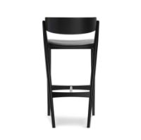 Bild von Sibast Furniture No 7 Barhocker SH: 75 cm – Schwarze Eiche / Schwarzes Leder