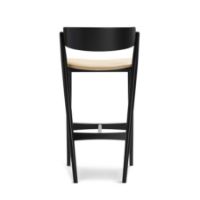 Bild von Sibast Furniture No 7 Barhocker SH: 75 cm – Schwarze Eiche / Spectrum Honey Leder