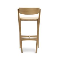 Bild von Sibast Furniture No 7 Barhocker SH: 75 cm – Weiß pigmentierte lackierte Eiche / Spectrum Honey Leder