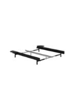 Bild von Moebe verstellbarer Bettrahmen m. 2x Beistelltische 179x90/180 cm - Schwarz