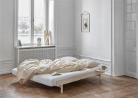 Bild von Moebe verstellbarer Bettrahmen m. 2x Beistelltische 179x90/180 cm - Sand