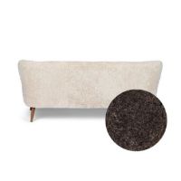 Bild von Natures Collection Emily Lounge 2-Sitzer-Sofa aus neuseeländischem Schaffell B: 165 cm – Cappuccino/Walnuss