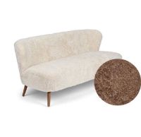 Bild von Natures Collection Emily Lounge 2-Sitzer-Sofa aus neuseeländischem Schaffell B: 165 cm – Taupe/Walnuss