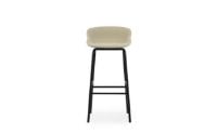 Bild von Normann Copenhagen Hyg Barhocker Voll gepolstert SH: 75 cm – Upminster/Schwarzer Stahl