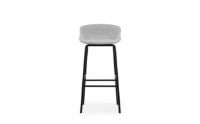 Bild von Normann Copenhagen Hyg Barhocker Vollgepolstert SH: 75 cm – Partner/Schwarzer Stahl