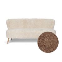 Bild von Natures Collection Emily Lounge 2-Sitzer-Sofa aus neuseeländischem Schaffell B: 165 cm – Taupe/Eiche