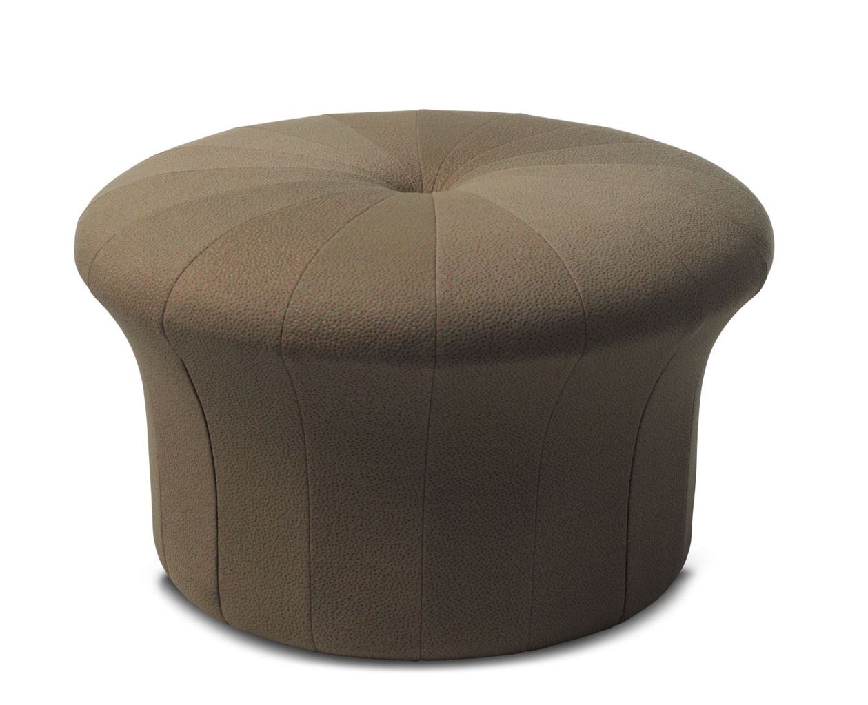 Bild von Warmer Nordic Grace Pouf Ø: 77 cm – Cappuccinobraun