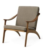 Bild von Warm Nordic Lean Back Lounge Chair SH: 41 cm – Teak/Seppia