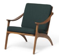 Bild von Warm Nordic Lean Back Lounge Chair SH: 41 cm – Teak/Waldgrün