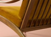 Bild von Warm Nordic Lean Back Lounge Chair SH: 41 cm – Teak/Bernstein