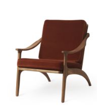 Bild von Warm Nordic Lean Back Lounge Chair SH: 41 cm – Teak/Ziegelrot
