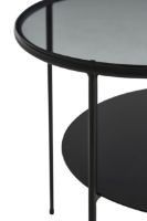 Bild von WOUD Duo Beistelltisch H: 60 cm – Schwarzes Metall/Dunkles Rauchglas