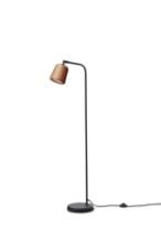 Bild von New Works Material Stehlampe H: 125 cm – Terrakotta/Schwarzer Sockel