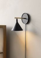 Bild von Audo Copenhagen Cast Sconce Wandleuchte mit Diffusor Ø: 18,5 cm - Schwarz