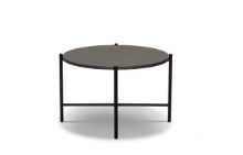 Bild von HANDVÄRK FURNITURE Runder Couchtisch 60 Ø: 65 cm – Schwarzer / dunkelgrauer Marmor