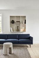 Bild von Fredericia Furniture 5623 Calmo 3 Pers. Sofa L: 250 cm – Sunniva 783/Schwarzes Metall