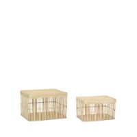 Bild von Hübsch Cheery Baskets 2er-Set - Natur OUTLET