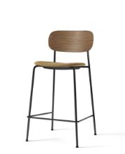 Bild von Audo Copenhagen Co Counter Chair Furniersitz gepolstert SH: 68,5 cm - Eiche dunkel gebeizt/Audo Copenhagen Bouclé 06