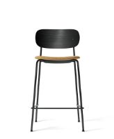 Bild von Audo Copenhagen Co Counter Chair Furniersitz gepolstert SH: 68,5 cm - Schwarze Eiche/Audo Copenhagen Bouclé 06