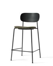 Bild von Audo Copenhagen Co Counter Chair Furniersitz gepolstert SH: 68,5 cm – Schwarze Eiche/Moos 001