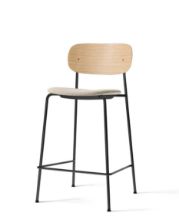 Bild von Audo Copenhagen Co Counter Chair Furniersitz gepolstert SH: 68,5 cm – Natureiche/Moos 0004