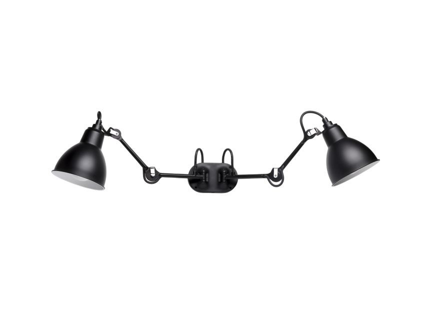 Bild von DCW Editions Lampe Gras N204 Doppelte Badezimmer-Wandleuchte 2x32,9 cm - Schwarz/Schwarz