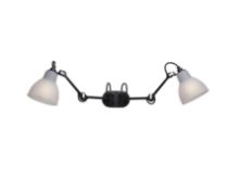 Bild von DCW Editions Lampe Gras N204 Doppelte Badezimmer-Wandleuchte 2x32,9 cm - Schwarz/Polycarbonat