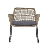 Bild von Bloomingville Mundo Lounge Chair SH: 40 cm - Metall/Braun