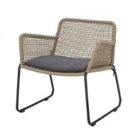 Bild von Bloomingville Mundo Lounge Chair SH: 40 cm - Metall/Braun