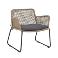 Bild von Bloomingville Mundo Lounge Chair SH: 40 cm - Metall/Braun