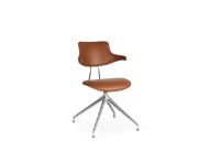 Bild von Vermund VL119 Esszimmerstuhl SH: 46 cm - Cognac Sierra Leder / Chrom