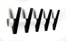 Bild von Hoigaard Tangent-5 Garderobenständer B: 64 cm – Weiß/Schwarz