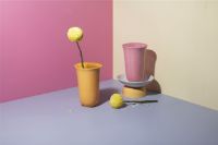 Bild von Lyngby Rhombe Color Vase H: 20 cm - Gul