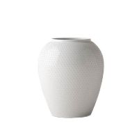 Bild von Lyngby Rhombe Vase H: 16,5 cm – Weiß