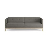 Bild von Swedese Madison 3-Sitzer-Sofa mit Knöpfen B: 210 cm – Lackierte Eiche/Main Line Flax 26