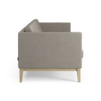 Bild von Swedese Madison 3-Sitzer-Sofa mit Knöpfen B: 210 cm – Lackierte Eiche/Main Line Flax 02