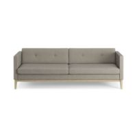 Bild von Swedese Madison 3-Sitzer-Sofa mit Knöpfen B: 210 cm – Lackierte Eiche/Main Line Flax 02