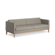 Bild von Swedese Madison 3-Sitzer-Sofa mit Knöpfen B: 210 cm – Geölte Eiche/Main Line Flax 02
