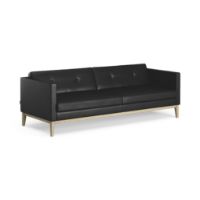 Bild von Swedese Madison 3-Sitzer-Sofa mit Knöpfen, B: 210 cm – Lackierte Eiche/Soft 99999