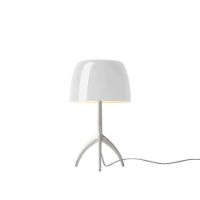 Bild von Foscarini Lumiere Piccola Tischlampe H: 34,5 cm - Aluminium/Weiß