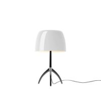 Bild von Foscarini Lumiere Kleine Tischlampe H: 34,5 cm - Chrom Schwarz/Weiß