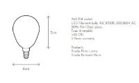 Bild von HANDGEMACHTE MÖBEL E14 A60 Opal Mattglas 4W LED Pære