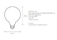 Bild von HANDGEMACHTE MÖBEL E27 G950 Opal Mattglas 4W LED Pære