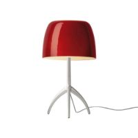 Bild von Foscarini Lumiere Grande mit Dimmer Tischlampe H: 45 cm - Aluminium/Kirsche