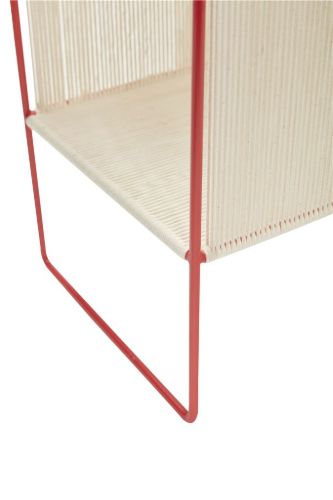 Hübsch String Magazinhalter H: 50 cm - Rot/Weiß
