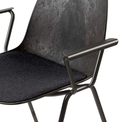 Mater Eternity Sessel gepolsterte Sitzfläche SH: 46 cm – Re-Wool Grey 198