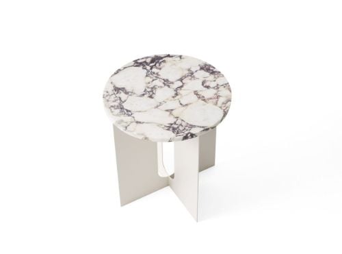 Audo Copenhagen Androgyne Tischplatte Ø: 42 cm – Calacatta Viola Marmor