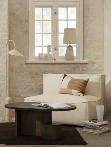Ferm Living Catena Sofa Center L100 Rich Linen 108x108 cm - Natur
