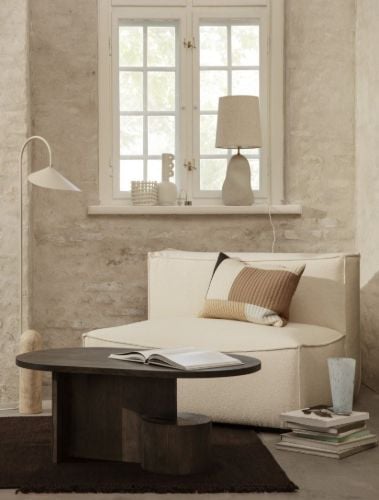 Ferm Living Catena Sofa Center L100 Wollboucle 108x108 cm - Sugar Kelp
